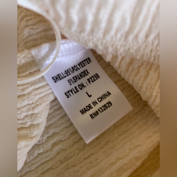 Bayshore Women’s “Textured” High-Waisted “ Cream Colored” Women’s Pants … - Picture 10 of 12